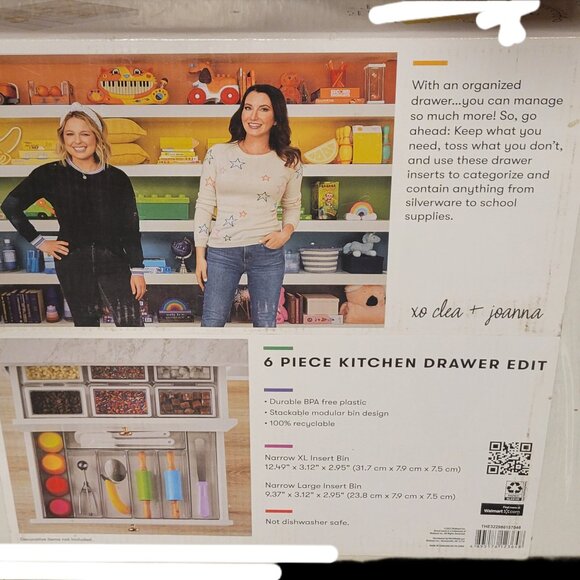 The Home Edit 6 Piece Kitchen Drawer Set 2 Narrow XL insert bin & 4 Narrow L bin - Picture 4 of 6